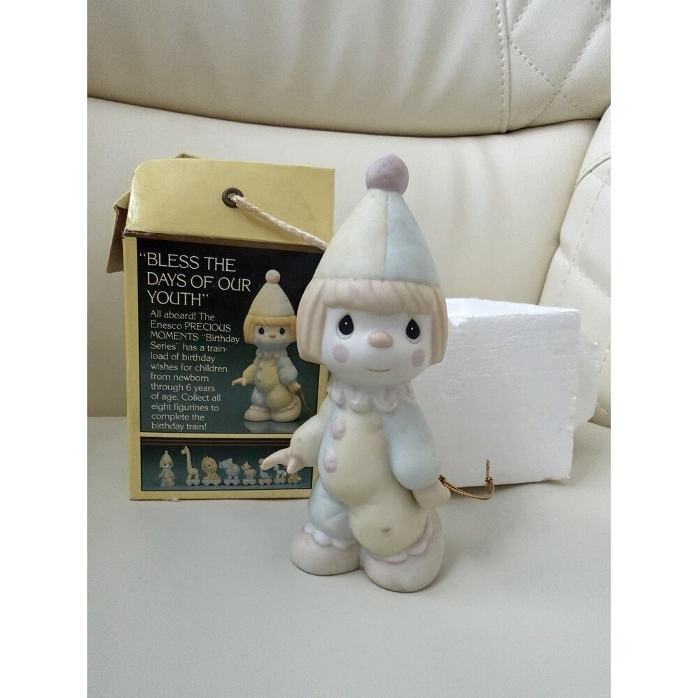 Precious Moments Bless The Days Of Our Youth Clown Porcelain Figurine